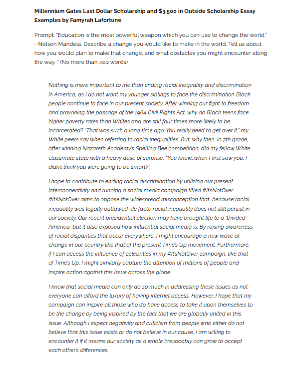 scholarship essay tips