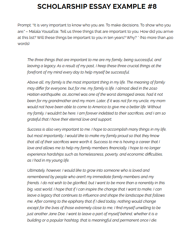 scholarship essay writing guide