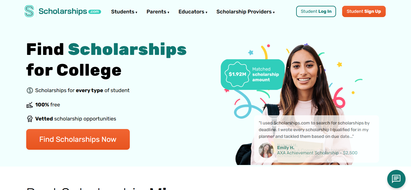 Best scholarship websites 2025
