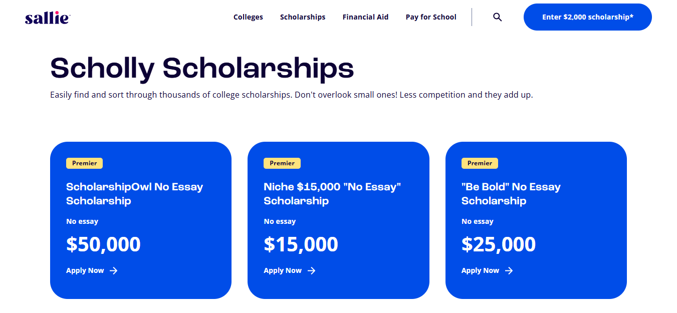 Best scholarship websites 2025