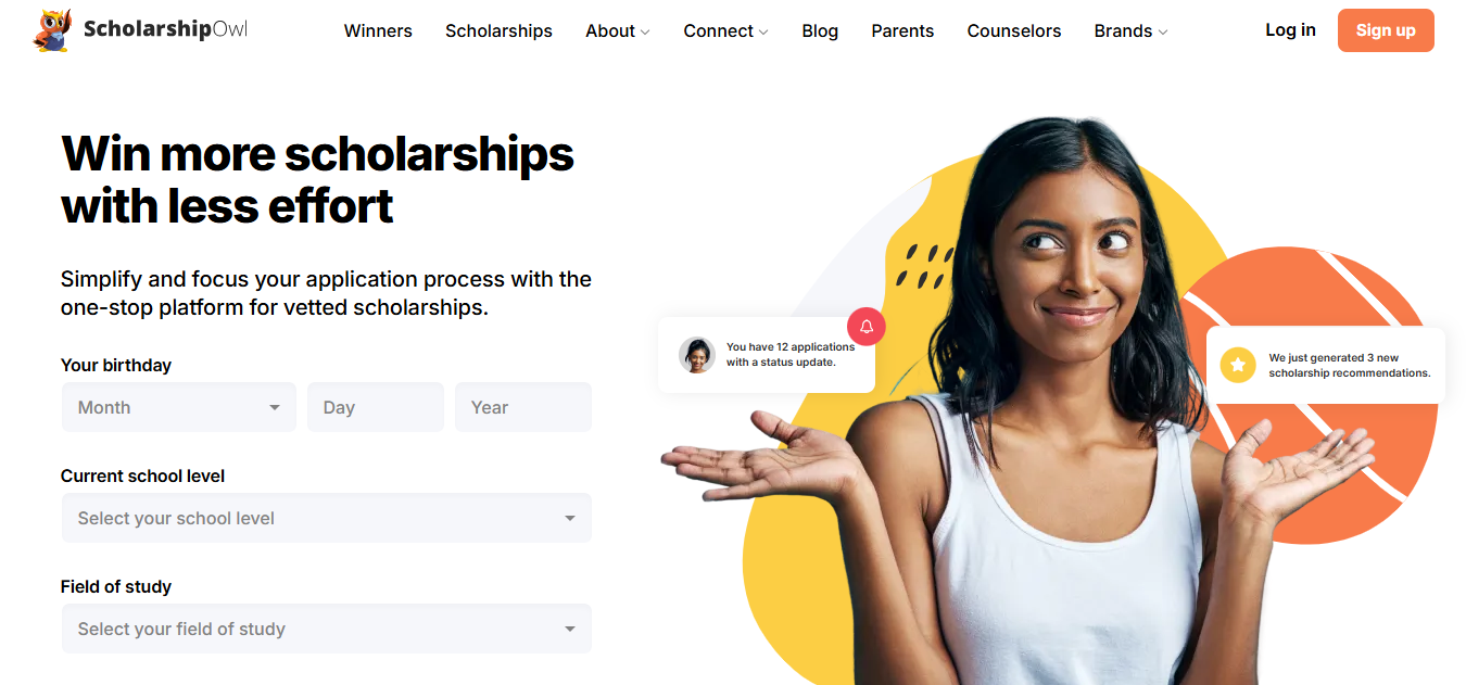 Scholarship search apps