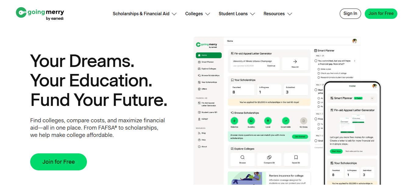 Find scholarships online