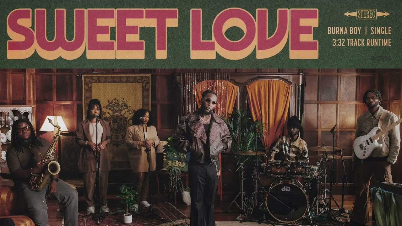 An image showing Burna Boy Sweet Love Album Cover Art